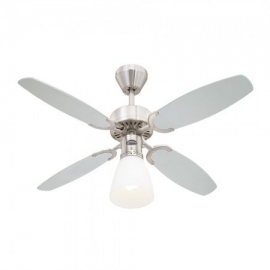 Capitol chrome ceiling fan with light by Westinghouse