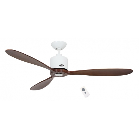 Aeroplan ECO White - Walnut with DC motor and remote control by Casafan