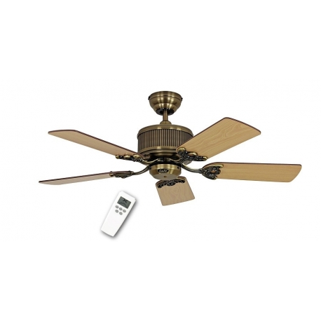 ECO Elements MA 103 Antique Brass with DC motor and remote control by Casafan.