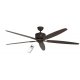 ECO Elements 180 BA Antique Brown with DC motor and remote control by Casafan.