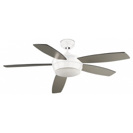 Samal White ceiling fan with light by La Creu