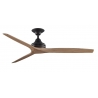 SPITFIRE Brushed aluminum ceiling fan with natural wood blades by FANIMATION