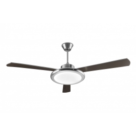 Bahia Nickel matt ceiling fan with LED light by La Creu