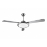 Bahia Nickel matt ceiling fan with LED light by La Creu