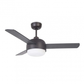KLAR brown ceiling fan with light & remote control by La Creu
