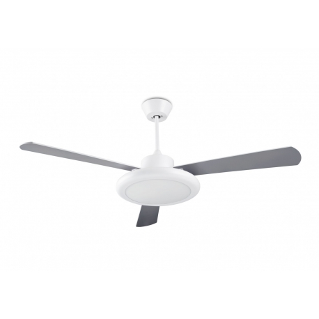 Bahia White ceiling fan with LED light by La Creu