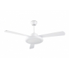 Bahia White ceiling fan with LED light by La Creu