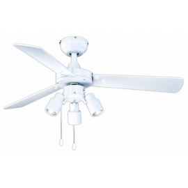 Cyrus white ceiling fan with light by AireRyder