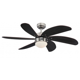 Turbo Swirl 105 Chrome ceiling fan with light by Westinghouse