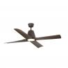 Outdoor Brown ceiling fan with DC motor & LED Light Typhoon by FARO