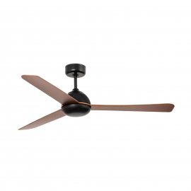 DC ceiling fan Grid 132 black with remote control by Faro