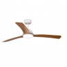 DC ceiling fan Grid 132 white with LED light and remote control by Faro