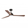 DC ceiling fan Grid 132 black with LED light and remote control by Faro