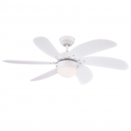 Turbo Swirl 105 White ceiling fan with light by Westinghouse