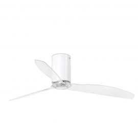 TUBE White Glossy or Matt ceiling fan with DC motor by FARO