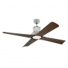 Outdoor DC Motor ceiling fan Winche Chrome with LED light by FARO