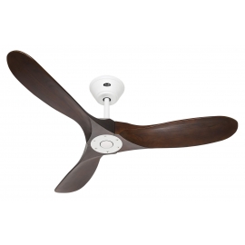 ECO GENUINO 122 White Matt Walnut with DC motor and remote control by Casafan
