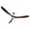 ECO GENUINO 180 Brushed Brass Walnut with DC motor and remote control by Casafan
