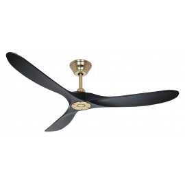 ECO GENUINO 152 Brushed Brass Black with DC motor and remote control by Casafan