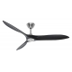 Eco Airscrew 152 Brushed Chrome Black Matt with DC motor by Casafan