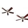 Kisa Deluxe Brushed Nickel Rose / Walnut suitable for low ceilings by Pepeo