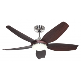 Eco Volare 116 Chrome Walnut with DC motor and LED light by Casafan