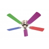 Kisa Nickel with multicolour blades suitable for low ceilings by Pepeo