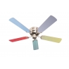 Kisa Nickel with multicolour blades suitable for low ceilings by Pepeo