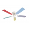 Kisa White with multicolour blades suitable for low ceilings by Pepeo