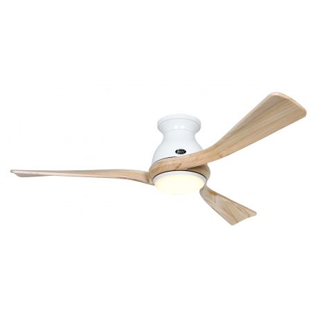 Eco Regento WE 140  White / Natural Wood with DC motor and LED light by Casafan