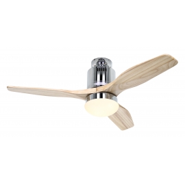 Aerodynamix 112 Polished Chrome - Natural with DC motor and light by Casafan