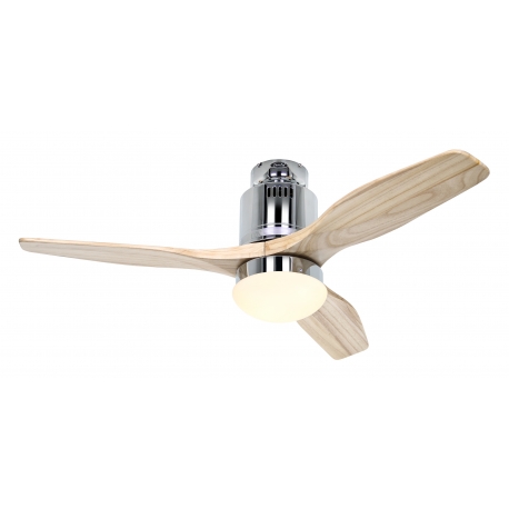 Aerodynamix 112 Polished Chrome - Natural with DC motor and light by Casafan