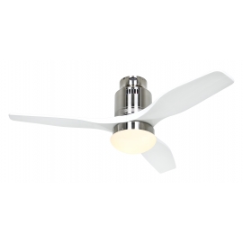 Aerodynamix 112 Brushed Chrome - White with DC motor and light by Casafan