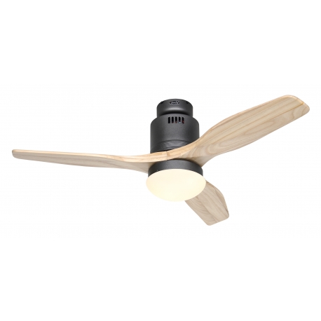 Aerodynamix 112 Basalt Gray - Natural wood with DC motor and light by Casafan