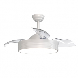 Bombay L White with DC motor, LED light and retractable blades by Sulion