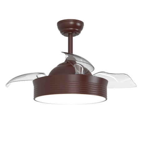 Bombay S Brown with DC motor, LED light and retractable blades by Sulion