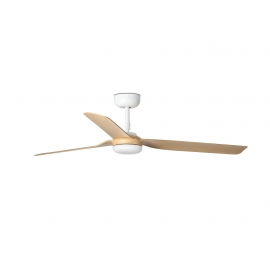 Punt White - Natural wood  with DC motor by Faro