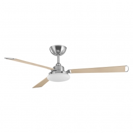 Calima with DC motor, LED light and textile beige blades by LEDS C4