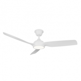 Dana White Outdoor ceiling fan with DC motor and LED light by Sulion