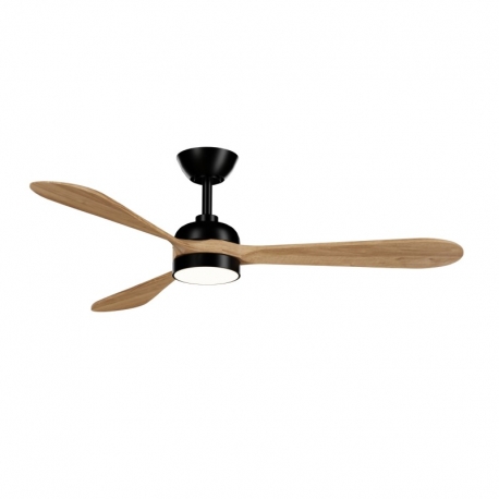 Tonda White Natural Outdoor ceiling fan with DC motor and LED light by Sulion