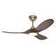 Eco Genuino L 122 Brass Walnut with DC motor and LED light by Casafan