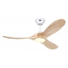 Eco Genuino L 122 White Natural wood with DC motor and LED light by Casafan