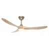 Eco Genuino L 152 Brass Natural wood with DC motor and LED light by Casafan