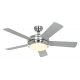 Titanium 105  Chrome White / Gray with light and remote control by Casafan