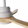 Balcony 107 White Natural Outdoor Ceiling fan with DC motor and LED light by Sulion