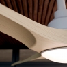 Carla S 91 White Natural Outdoor Ceiling fan with DC motor and LED light by Sulion