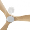 Carla S 91 White Natural Outdoor Ceiling fan with DC motor and LED light by Sulion