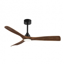 Carla  L 132 White Natural Outdoor Ceiling fan with DC motor and LED light by Sulion