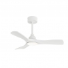 Carla S 91 White Natural Outdoor Ceiling fan with DC motor and LED light by Sulion