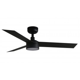 Cruiser S Black ceiling fan with DC motor and LED light by FARO